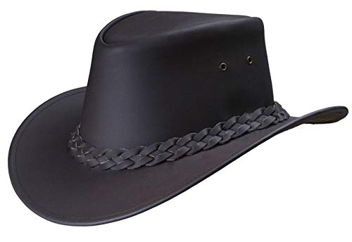 Brunhide 501-300 - Sombrero australiano, completamente de piel, para todas las condiciones climáticas marrón X-Large