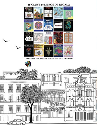 Libros para colorear con dibujos para adultos (Edificios, pueblos y ciudades): Este libro contiene 48 lÃ¡minas para colorear que se pueden usar para ... imprimirse y descargarse en PDF e inclu (5)