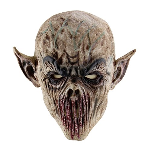 Blaward Novedad LÃ¡tex Terror Masks/ Halloween Costumn para fiesta/mÃ¡scara de cabeza aterradora cara para adultos y ancianos mÃ¡scara con pelo para fiesta de Halloween